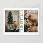 Glittery Christmas Foto Feiertagspostkarte (Vorderseite)