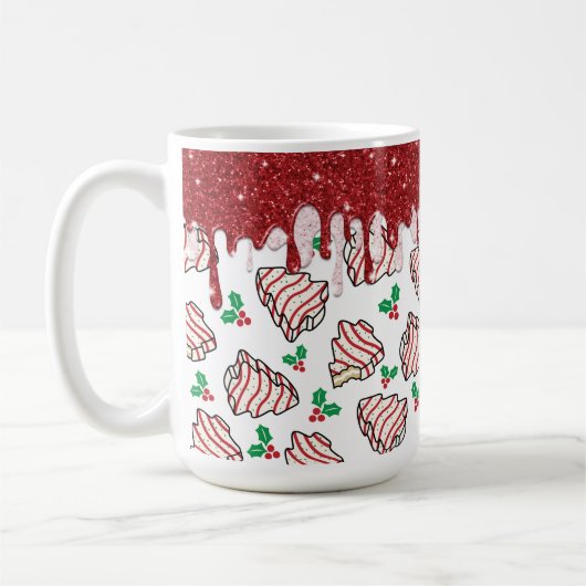 Glittery Christmas Tree Cakes Keramik Tasse (Links)
