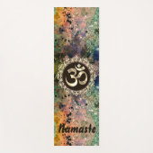 Glittery Colorful Grunge OM Namaste Yogamatte (Vorderseite)