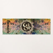 Glittery Colorful Grunge OM Namaste Yogamatte (Vorderseite (Horizontal))