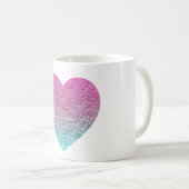 Glittery Colorful Herz Kaffeetasse (VorderseiteRechts)