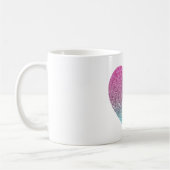 Glittery Colorful Herz Kaffeetasse (Links)