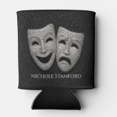 Glittery Comedy & Tragedy Drama Mask Dosenkühler (Rückseite)