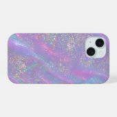 Glittery Crystal Organza iPhone 15 Hülle (Rückseite (Horizontal))