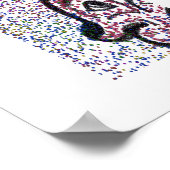 Glittery Dog Poster (Ecke)