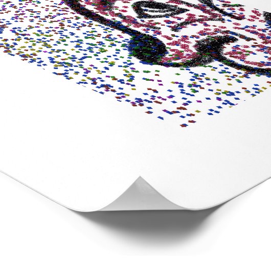 Glittery Dog Poster (Ecke)