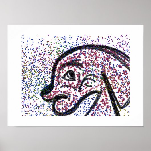 Glittery Dog Poster (Vorne)