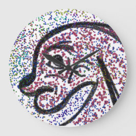 Glittery Dog Wall Clock Große Wanduhr