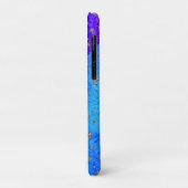 Glittery Dreamy Blue Monogram Case-Mate iPhone Hülle (Hinten/Links)