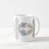 Glittery Druckschneeflocke Kaffeetasse (VorderseiteRechts)
