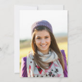 Glittery Dusty Blue Foil Sweet 16 Foto Einladung (Rückseite)