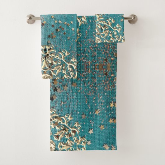 Glittery-Edelstein-Mandala-Handtuch-Set Badhandtuch Set (Insitu)