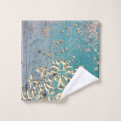 Glittery-Edelstein-Mandala-Handtuch-Set Badhandtuch Set (Waschlappen)