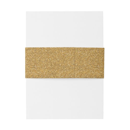 Glittery Einladungs-Bauch-Band-Imitat-GoldGlitzer Einladungsbanderole (Rückseitenbeispiel)