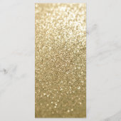 Glittery extravagante moderne Goldstreifen-Menü Menükarte (Rückseite)
