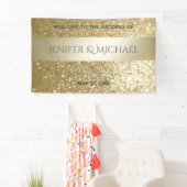 Glittery extravaganter, moderner Goldstreifen Banner (Insitu)