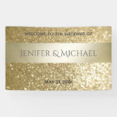 Glittery extravaganter, moderner Goldstreifen Banner (Horizontal)