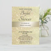 Glittery extravaganter, moderner Goldstreifen Einladung (Stehend Vorderseite)