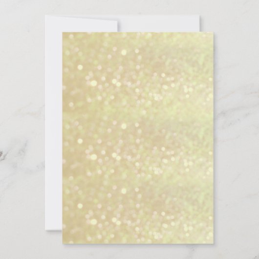 Glittery extravaganter, moderner Goldstreifen Einladung (Rückseite)