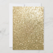 Glittery extravaganter, moderner Goldstreifen Einladung (Rückseite)
