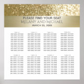 Glittery extravaganter, moderner Goldstreifen Poster (Vorne)