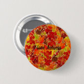 Glittery Fall Maple Blätter Button (Vorne & Hinten)