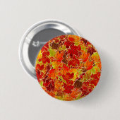 Glittery Fall Maple Blätter Button (Vorne & Hinten)