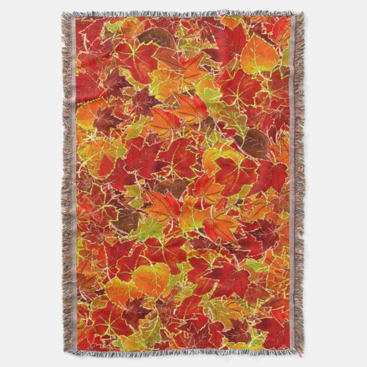 Glittery Fall Maple Blätter Decke (Vorderseite Vertikal)