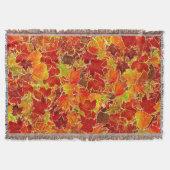 Glittery Fall Maple Blätter Decke (Vorderseite)