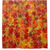 Glittery Fall Maple Blätter Duschvorhang (Vorderseite)