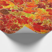 Glittery Fall Maple Blätter Geschenkpapier (Ecke)