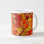 Glittery Fall Maple Blätter Jumbo-Tasse (Vorderseite Rechts)