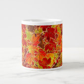 Glittery Fall Maple Blätter Jumbo-Tasse (Vorderseite)