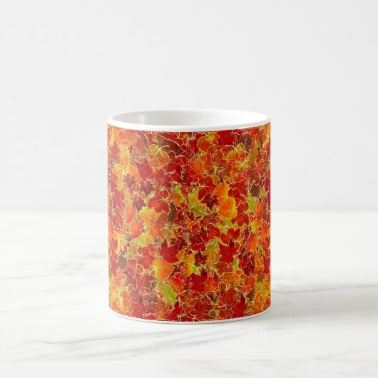 Glittery Fall Maple Blätter Kaffeetasse (Mittel)