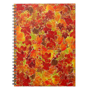 Glittery Fall Maple Blätter Notizblock
