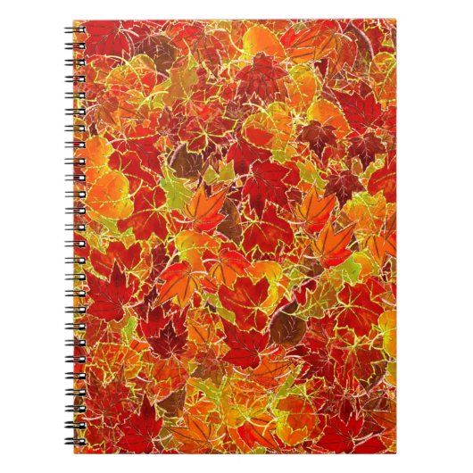 Glittery Fall Maple Blätter Notizblock (Vorderseite)