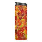 Glittery Fall Maple Blätter Thermosbecher (Nach rechts gedreht)