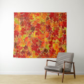 Glittery Fall Maple Blätter Wandteppich (Beispiel (Horizontal))