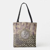 Glittery Feathers mit Leopard Print Monogram Tasche (Rückseite)