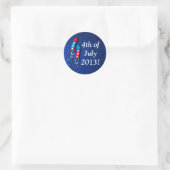 Glittery Fireworks Rocket 4. Juli Stickers (Tasche)