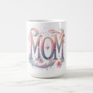 Glittery Floral Mama Kaffeetasse