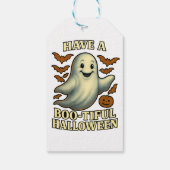 Glittery Ghost "Habe ein wunderschönes Halloween" Geschenkanhänger (Rückseite)