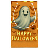 Glittery Ghost Halloween Kleine Geschenktüte (Rückseite)