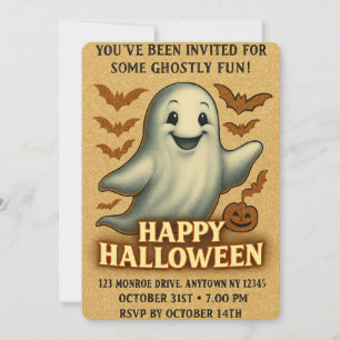 Glittery Ghost Halloween-Party Einladung