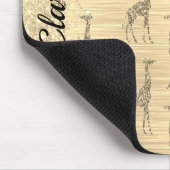 Glittery GIraffe on Metallic Gold Mousepad (Ecke)