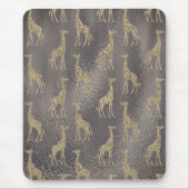 Glittery Giraffe über Glossy Gray Mousepad (Vorne)