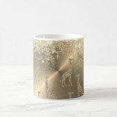 Glittery Giraffen auf Glitzy Gold Kaffeetasse (Mittel)
