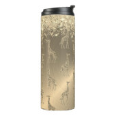 Glittery Giraffen auf Glitzy Gold Thermosbecher (Nach links gedreht)