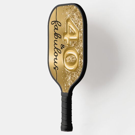 Glittery Gold 40 und fabelhaft Pickleball Schläger (Links)
