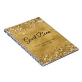Glittery Gold 50. Geburtstag Gästebuch Notizblock (Rechte Seite)